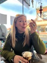 Enjoying some ice cream in Salida, CO!
