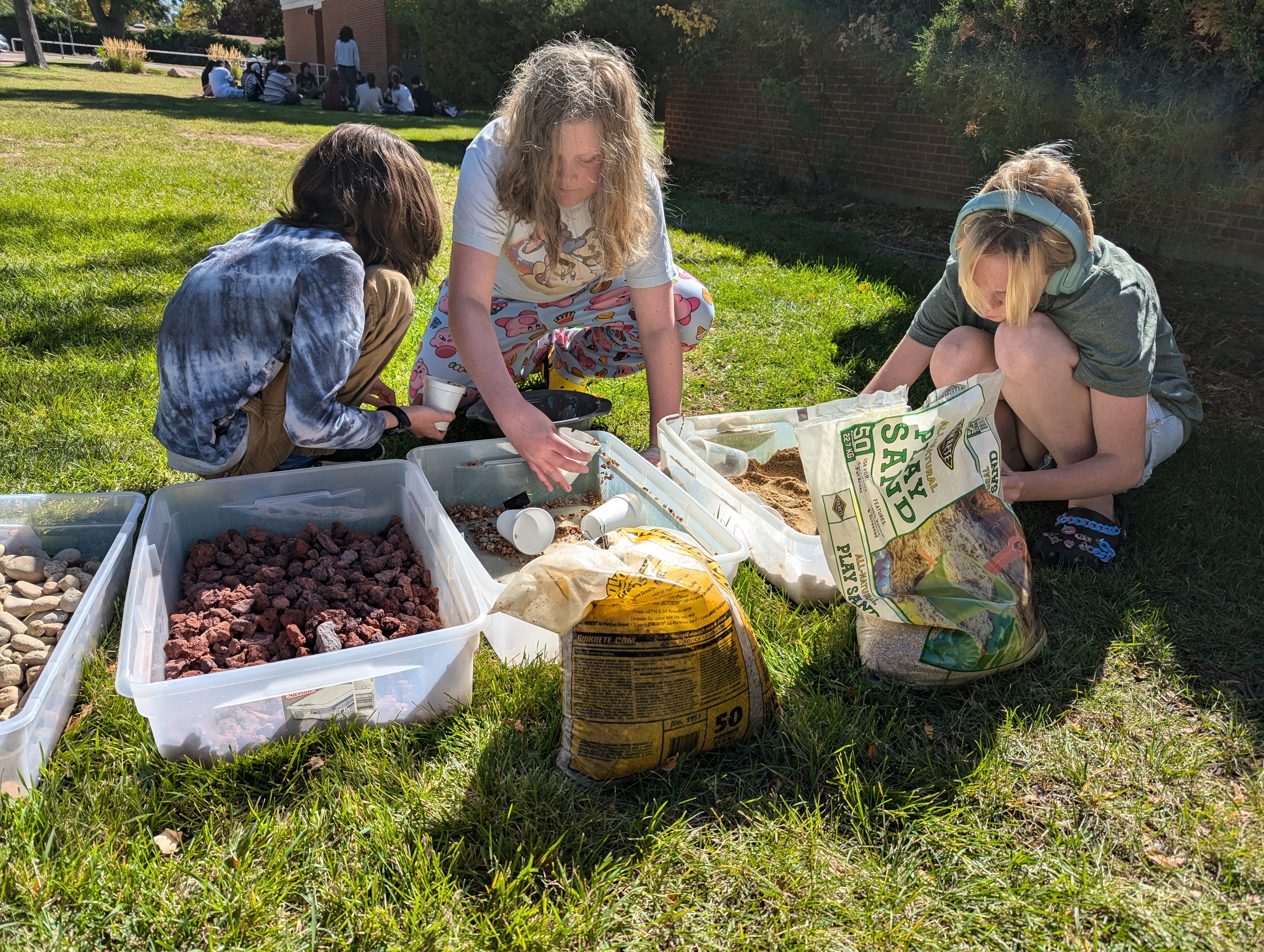 Students from the Aquascaping intensive working outside.